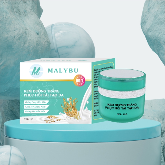 Malybu Kem dưỡng trắng phục hồi tái tạo da 12g