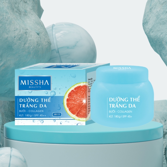 Missha kem dưỡng trắng da body bưởi collagen 180g