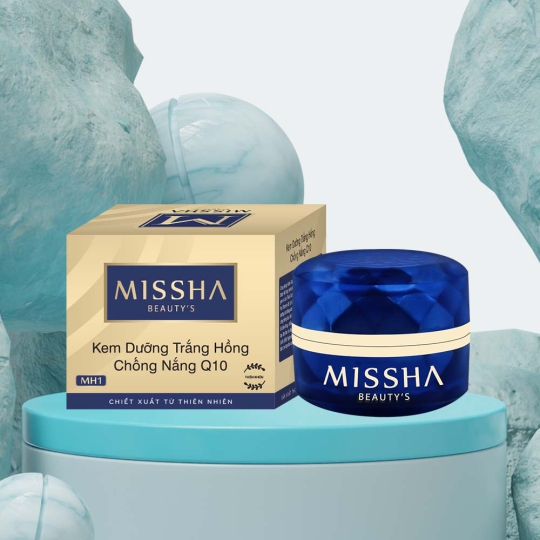 Missha kem dưỡng trắng hồng chống nắng Q10 15g