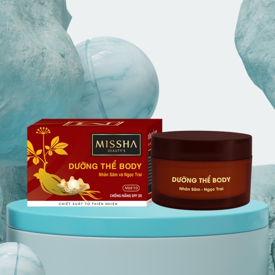 Missha kem dưỡng trắng da body nhân sâm ngọc trai 150g